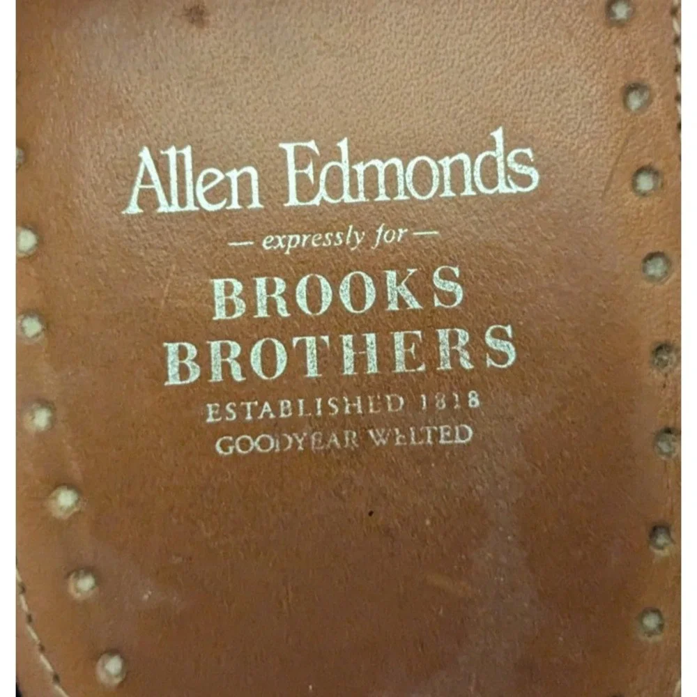 Allen Edmonds Brooks Brothers Neumok Wingtip Oxford Brown Goodyear Welted 10.5D